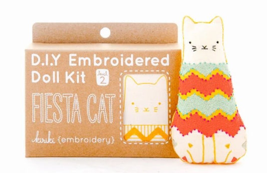 Fiesta Cat Embroidery Kit