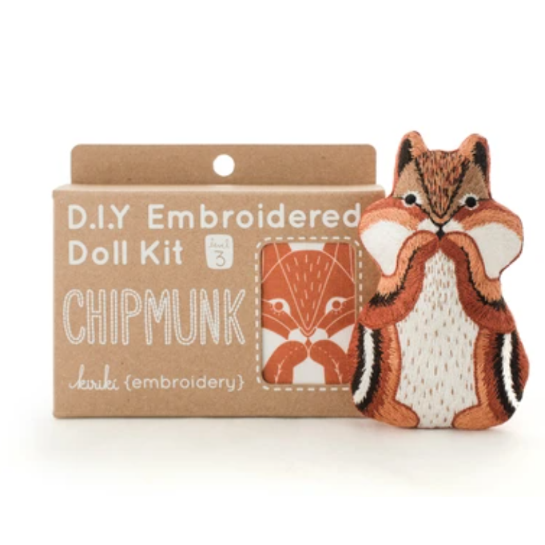 Chipmunk Embroidery Kit