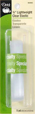 3/8 in Lightweight Clear Elastic