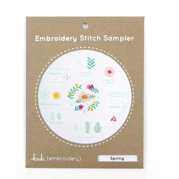 Spring Embroidery Stitch Sampler