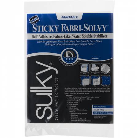 Sulky Sticky Printable Fabri-Solvy