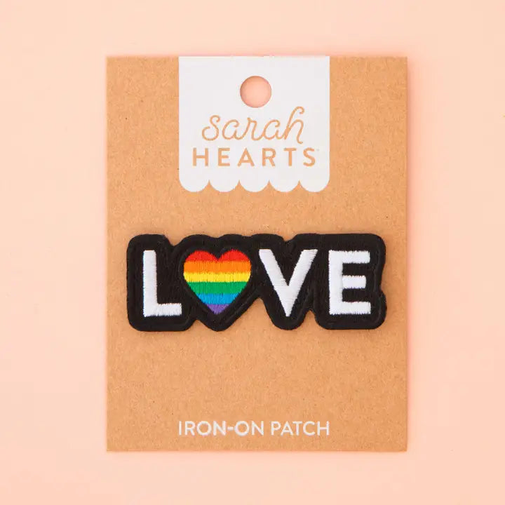 Sarah Hearts Labels: Love Pride Iron-on Patch