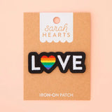 Sarah Hearts Labels: Love Pride Iron-on Patch