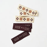 Made with Love Sketchy Quilt Rectangle Currant Woven Garment Labels