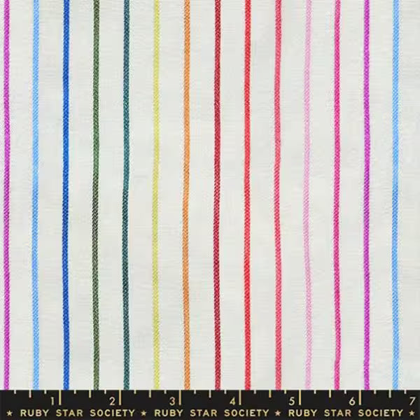 Warp and Weft Mystic Fable: Rainbow Stripe in Natural