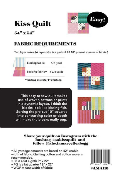 Alexia Marcelle Abegg: Kiss Quilt Pattern