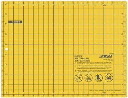 Yellow Self-Healing Cutting Mat 9in x 12in - Olfa