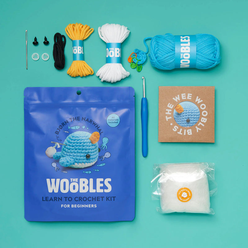 Bjorn the Narwhal: The Woobles Learn to Crochet Kit