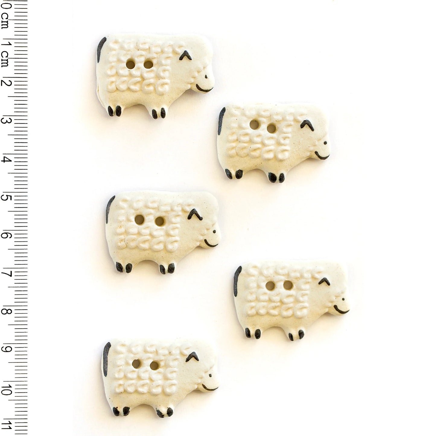 White Sheep Buttons