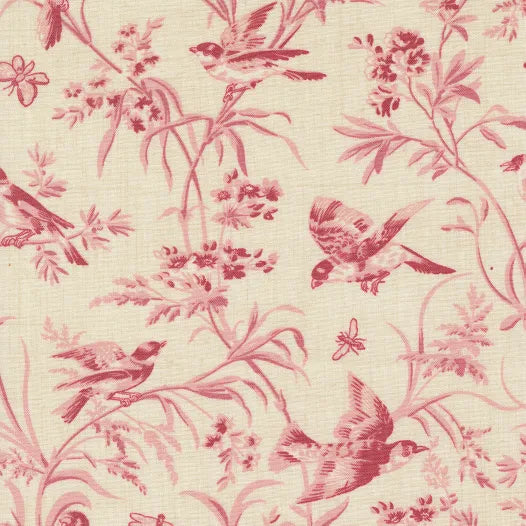 Antoinette: Aviary de Trianon in Pearl and Faded Red