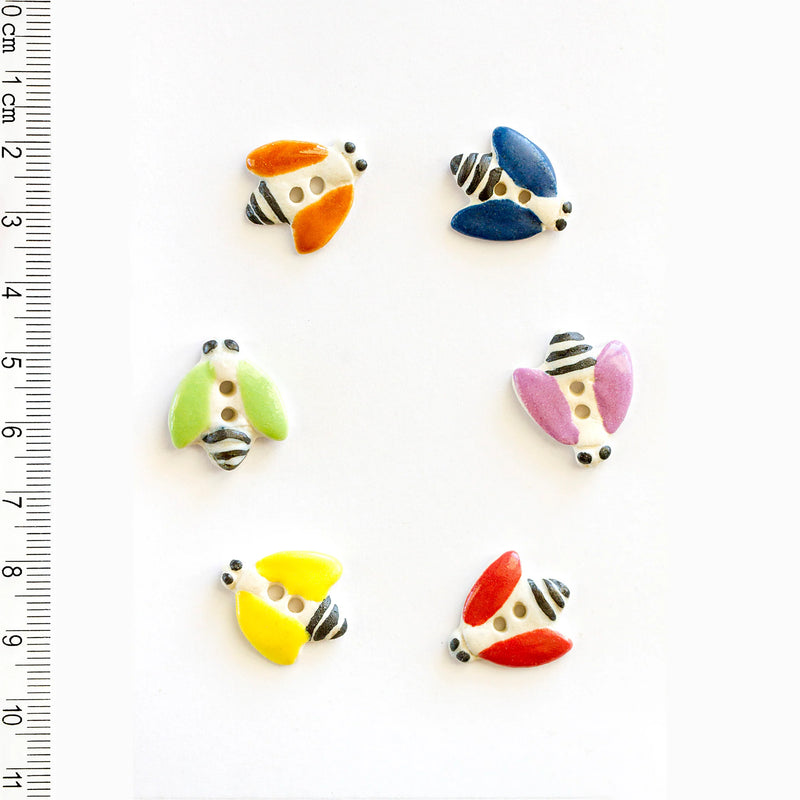 Colorful Bee Buttons