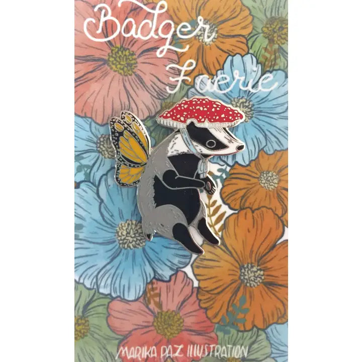 Badger Faerie Pin