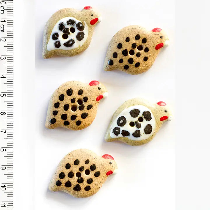 Guinea Fowl Buttons
