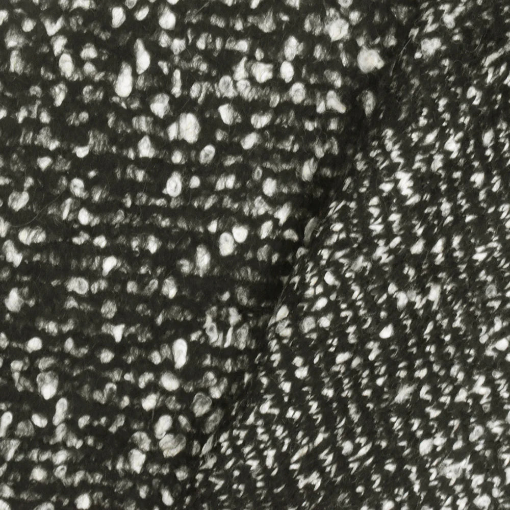 Designer Wool: Salt & Pepper Tweed in Black/White