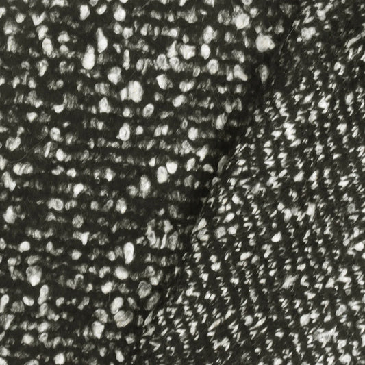 Designer Wool: Salt & Pepper Tweed in Black/White