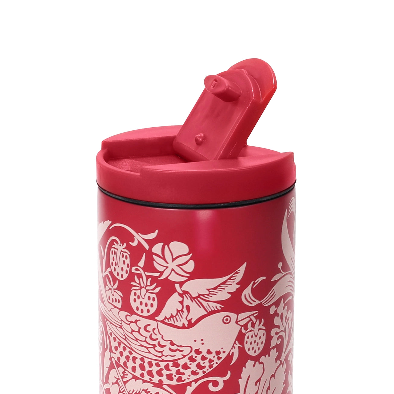 William Morris Travel Tumbler- Strawberry Thief Raspberry