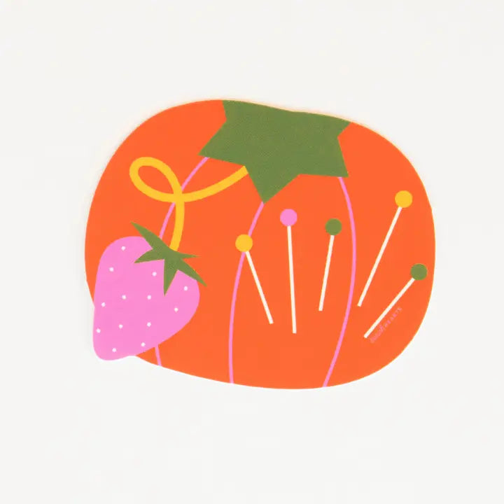 Tomato Pin Cushion Vinyl Sticker