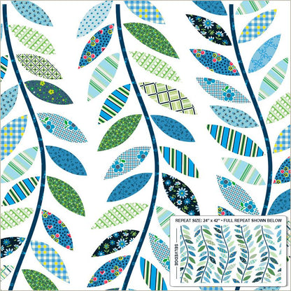 Made Easy: Leafy Vine (Cheater) in Blue