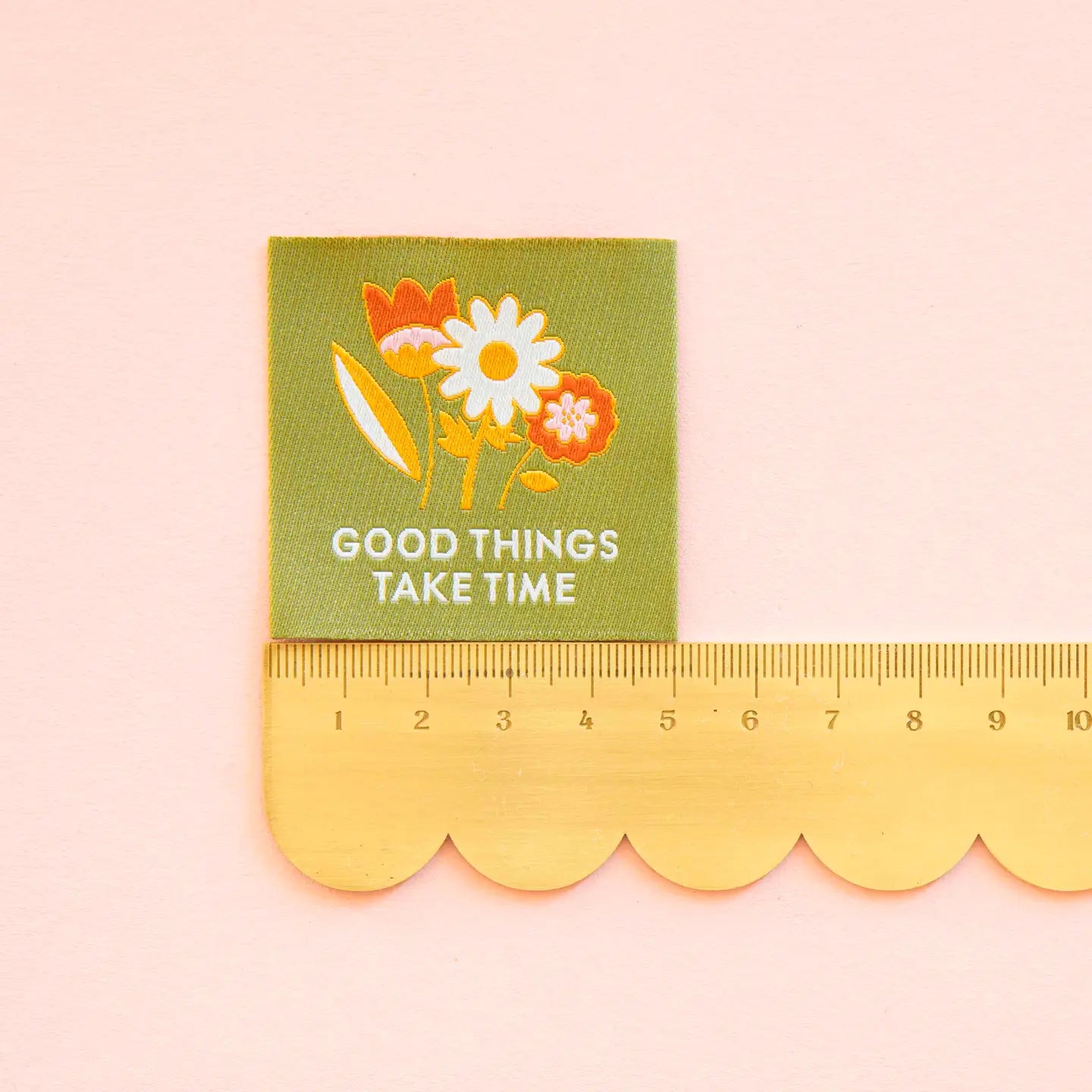 Sarah Hearts Labels: Good Things Take Time Woven Labels