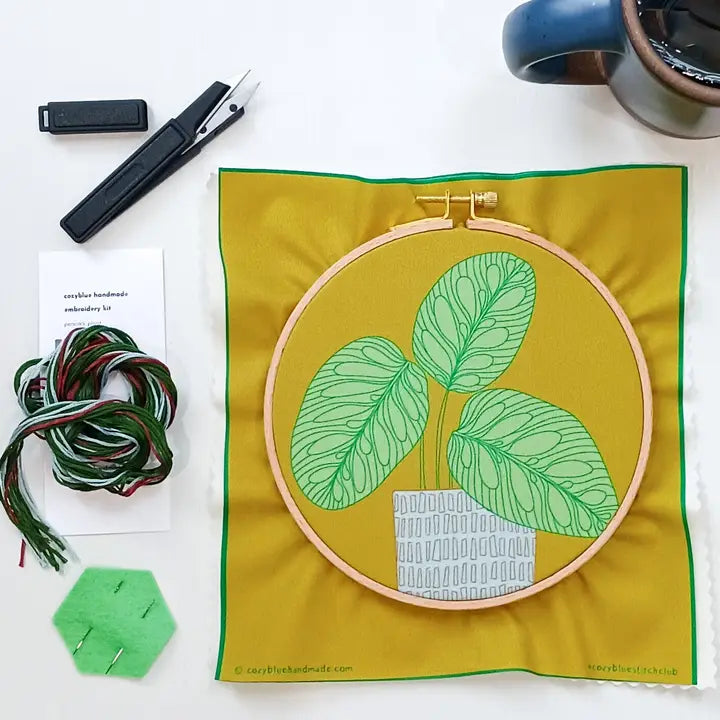 Peacock Plant Embroidery Kit