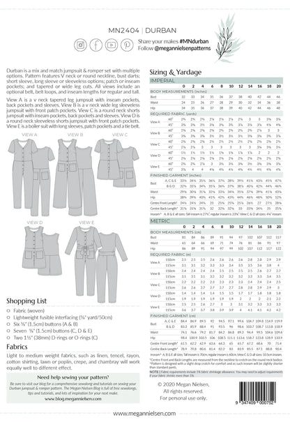 Durban Jumpsuit & Romper by Megan Nielsen