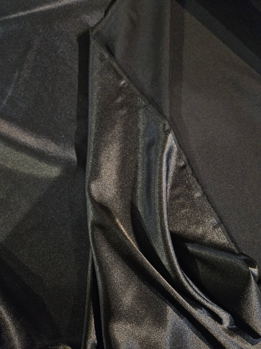 Stretch Satin in Black