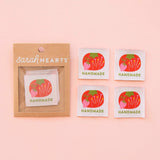 Sarah Hearts Labels: Tomato Pin Cushion Woven Label