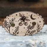 Bee Themed Cherry Wood Knitting & Crochet Counter