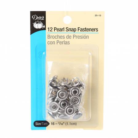 Pearl Snap Fasteners - 12 ct - Multiple Colors