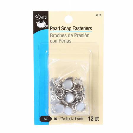 Pearl Snap Fasteners - 12 ct - Multiple Colors
