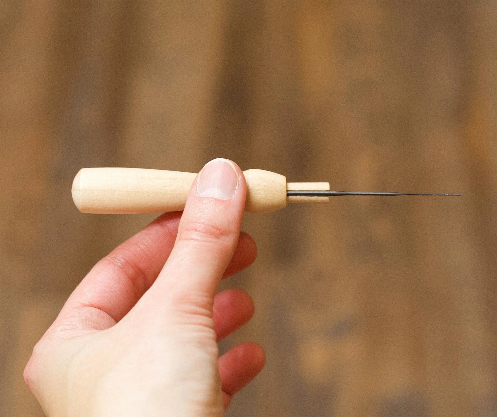Wooden Handle for Single Felting Needle – Sew to Speak