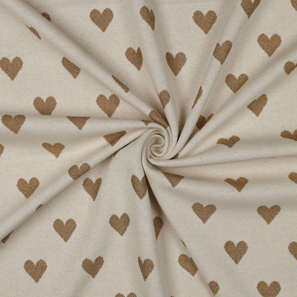Knitted Jacquard Lurex Hearts