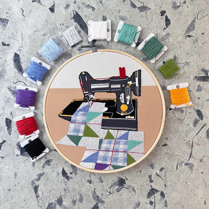 Embroidery Kit by Kate Wyatt Fine Art: Sewing Machine