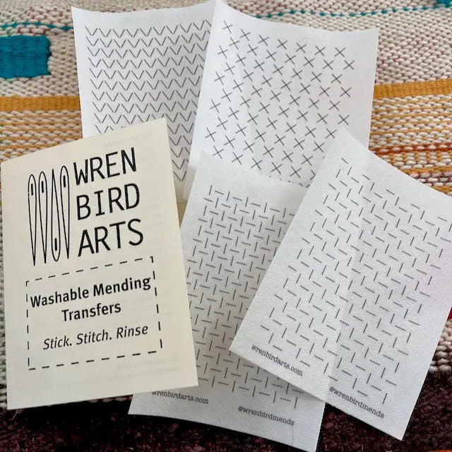 Washable Mending Transfers - Cream