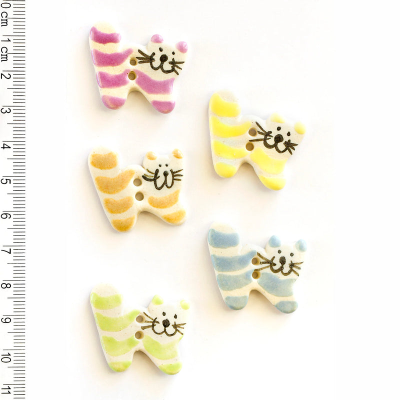 Stripey Cat Buttons