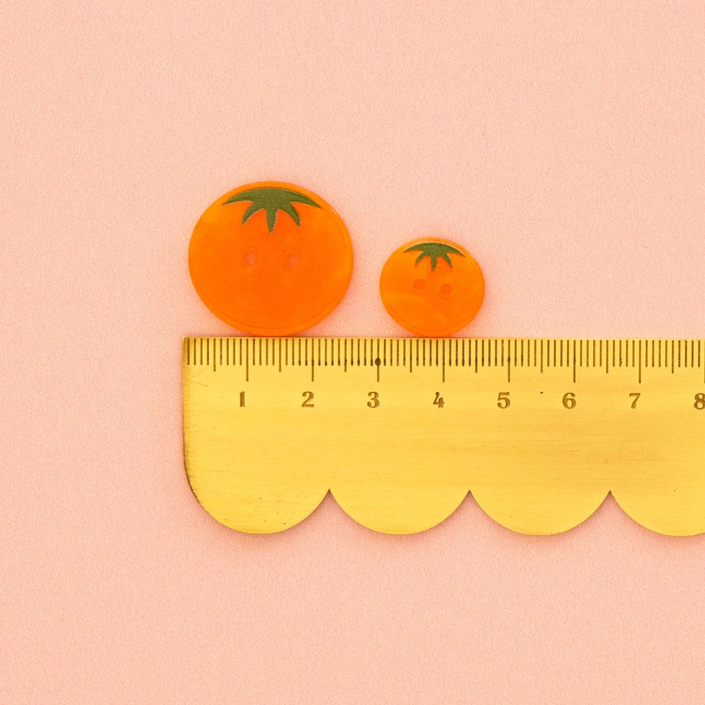 Sarah Hearts Labels: Orange Heirloom Tomato Buttons- Multiple Sizes