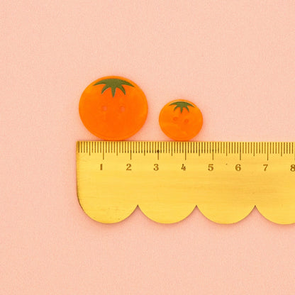 Sarah Hearts Labels: Orange Heirloom Tomato Buttons- Multiple Sizes