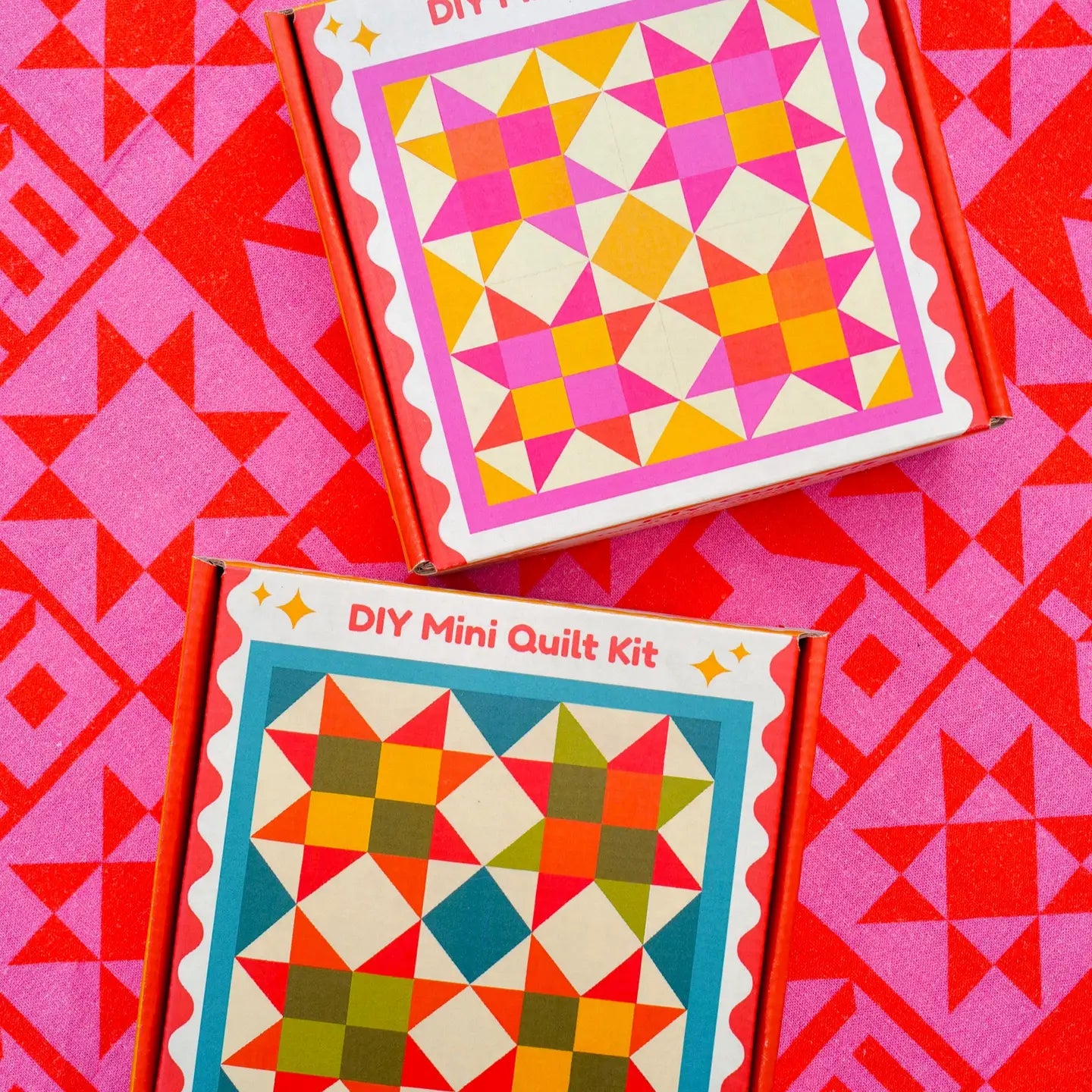 DIY Mini Quilt Kit in Two Color Pallet Options
