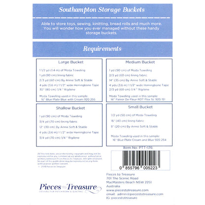 Southampton Storage Bucket Pattern