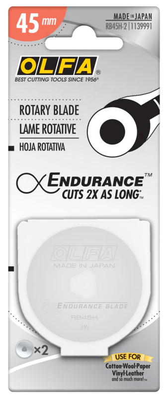 Olfa Endurance Rotary Blade Refills 45mm - 2 pack