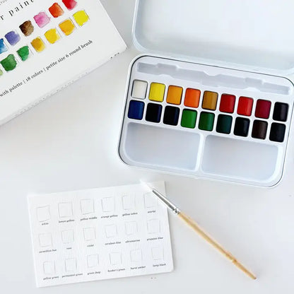 Emily Lex Studio - Watercolor Paint Set: 18 Colors with Brush