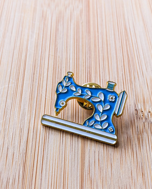 Blue Sewing Machine - Enamel Pin
