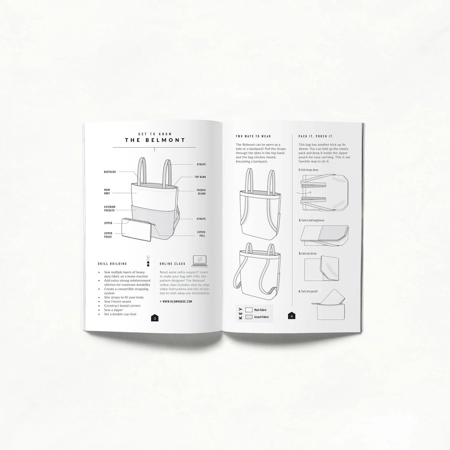 The Belmont Pack and Pouch Pattern