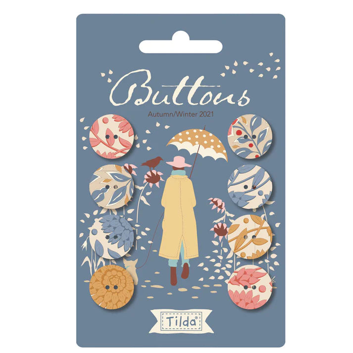 Tilda Windy Days Buttons in Blue