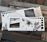 Bee Themed 2" Gauge Swatch, Ruler, Needle Gauge, Twist Angle, and Yarn Gauge