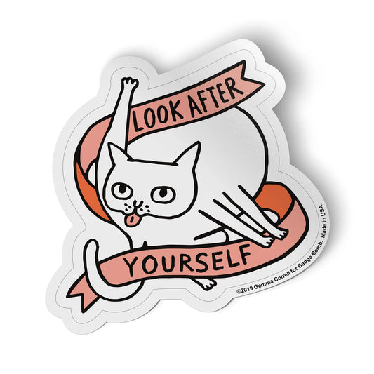 Cat Sticker Look After Yourself