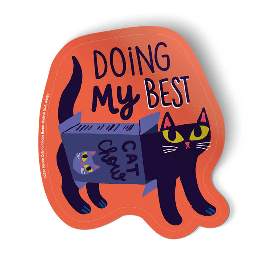 Cat Sticker Doing My Best