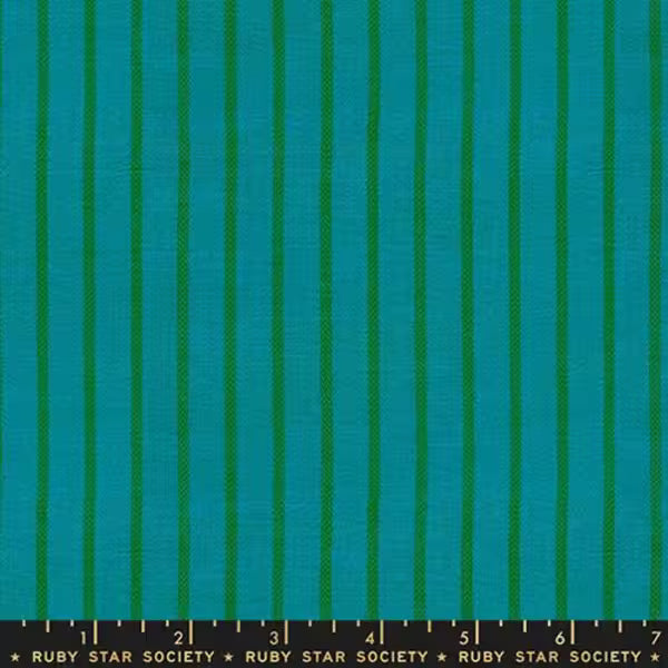 Warp and Weft Mystic Fable: Apron Stripe in Turquoise