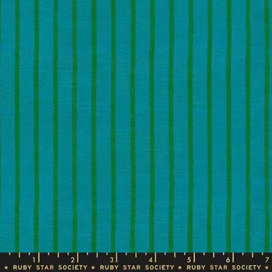 Warp and Weft Mystic Fable: Apron Stripe in Turquoise