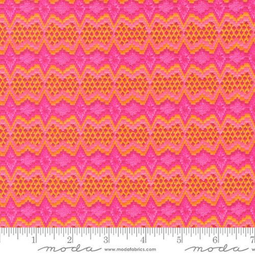 Vintage Soul: Crewel Stripes Needlepoint in Hot Pink